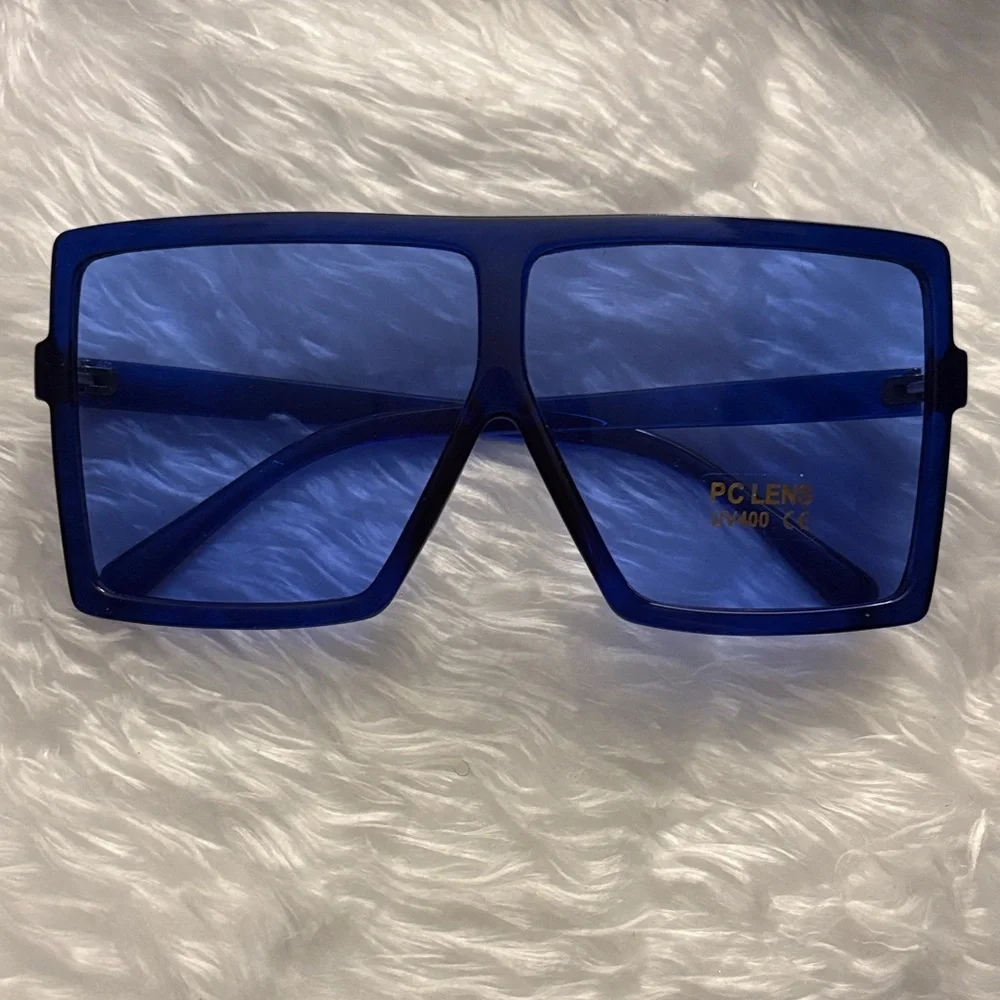 Blue Oversized Sunglasses
